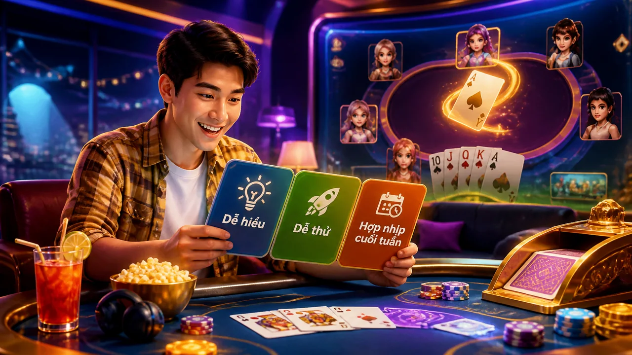 Chọn game bài cuối tuần dễ vào nhịp: cách đánh giá trò chơi mới trên bet88