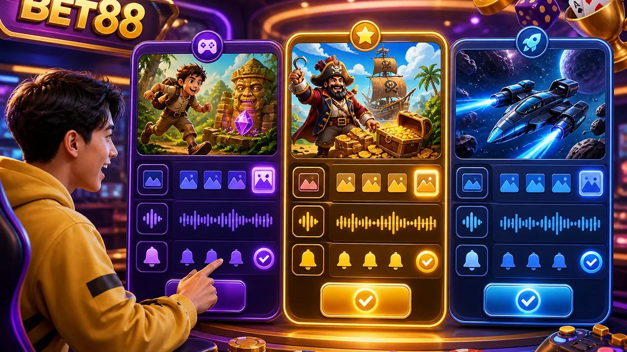 Đổi nhịp cuối tuần: chọn game bet88 qua âm thanh, hình ảnh và phản hồi